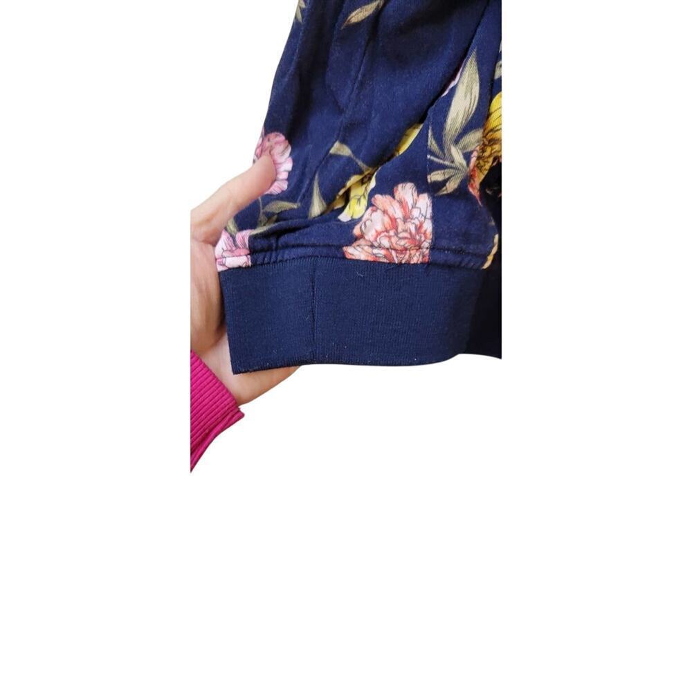 Torrid Blue Floral Bomber Jacket Rayon Women's 4x NWOT - Picture 3 of 13